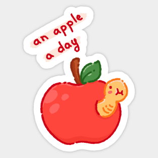 An apple a day Sticker